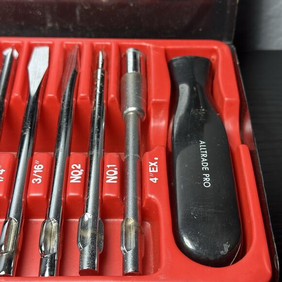 All Trade Pro Screw Driver And Bit Set 18 Pieces With Hard Cover Case - Picture 2 of 4